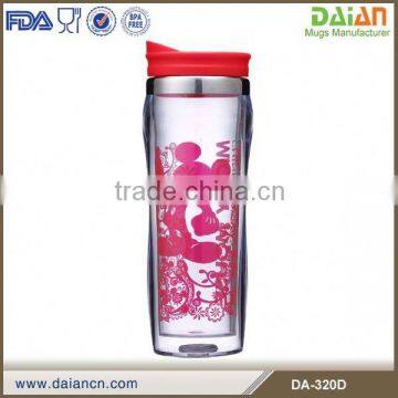 Personalized Plastic Double Wall Mugs Paper Insert