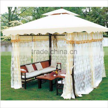 Outdoor lounge chair garden umbrella with waterproof fabric