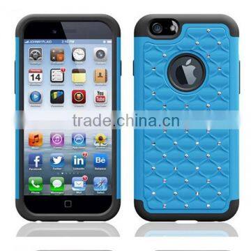 Alibaba China Full Star Bling Diamond Hybrid Defender case for iPhone 6