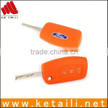 Orange silicone car key cover wholesale