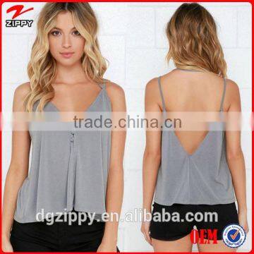 2015 Hot-selling tops designs fashion sexy backless crop tops for women