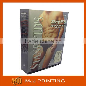 Customized PVC box sleeve printed packaging box sleeve for Men's shorts packaging