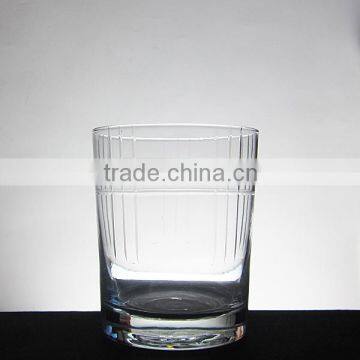 Good quality water cup with engraved lines