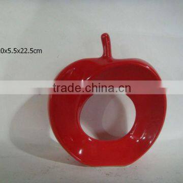Wedding&Home decoration apple shape glass paperweight with big hole