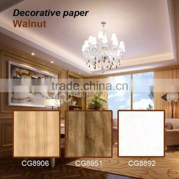 Wood grain decorative paper for laminate flooring & furniture