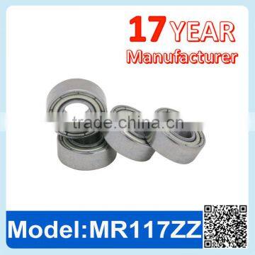 MR117 ZZ RS Miniature Ball Bearing Deep Groove Ball Bearing