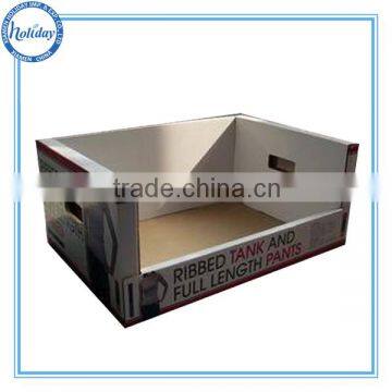 biodegradable cheap cardboard display, stackable pallet pants PDQ display