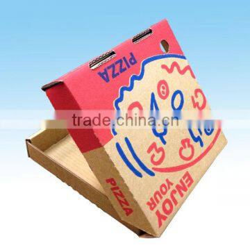 New!!!Hot selling white pizza box strong paper box with 3 logo printed