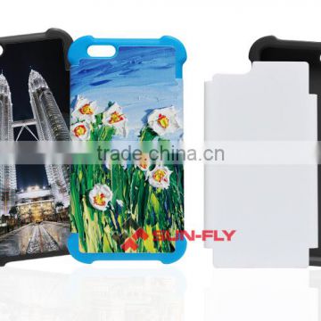 2015 New High quality Dual-Protective 3d sublimation mobile phone cases for iphone 6/6s