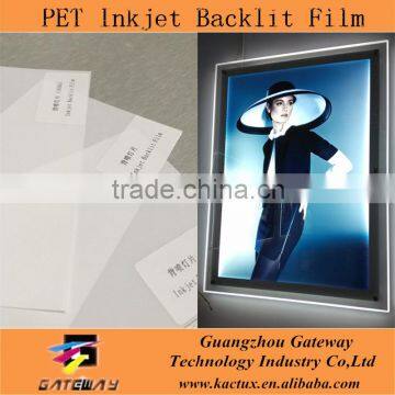 Inkjet Media Coated Matte Backlit PET Film