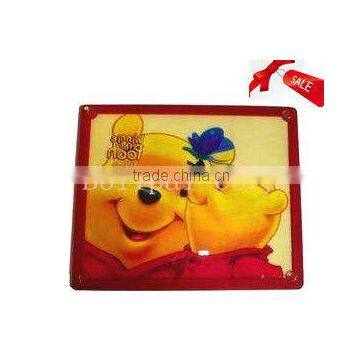 The funny cartoon tempered glass mouse pad