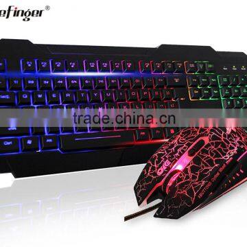 Cheaper USB Wired LED Backlit ergonomic gaming keyboard for computer