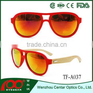 Hot sell delicate multicolor polarized Bamboo sunglass , wood polarized sunglasses , Bamboo sunglasses