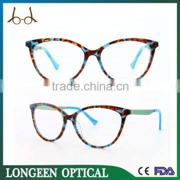 G3671-LQ0025 Blue tortoise demo lens cat eye branded eyewear frames