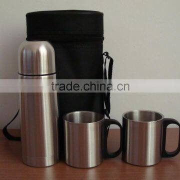 Stainless Steel Mug Gift 500ml Flask and 300ml Coffee Mug Set in Black Gift Box photo-5
