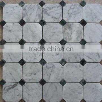 black and white marble mosaic tiles