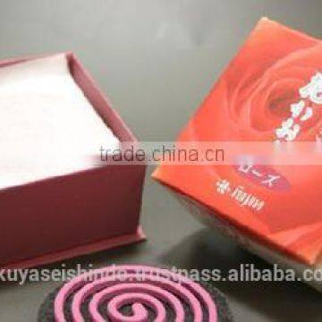 Japanese coil incense, Hanakaori Series, Rose, Less Smoke Type