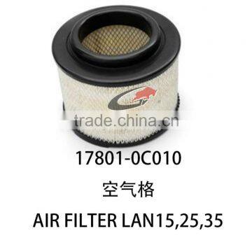 latest air filter lan 17801-0C010 of toyota hilux double cab