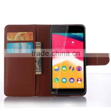 Fashion Litchi Texture Wallet PU Leather Flip Case Cover for Wiko Rainbow Jam With Card Slots, case for wiko rainbow jam