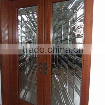 office glass in single design with all clear bevels