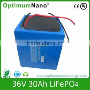 Over 2000 times lifecycle 36v lifepo4 battery pack 10ah-30ah