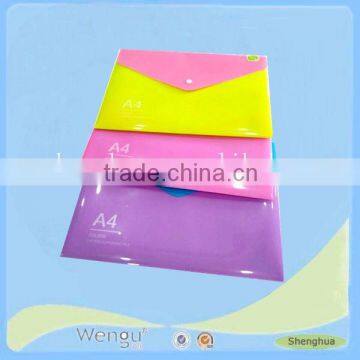 factory stationery transparent pp carrying file bag /plastic file folders