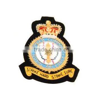 Hand Embroidered Badges, Bullion Wire Badges