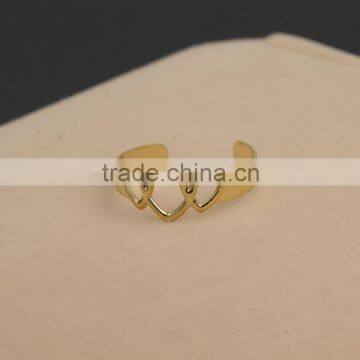 Women's Flower & Heart Shape Adjustable Finger Ring photo-3