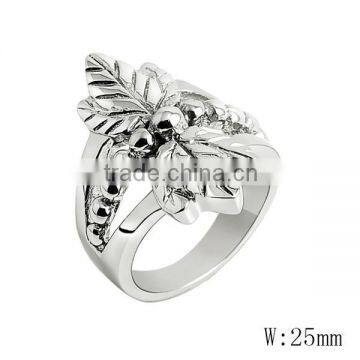 SRR2058 China Products Tropical Plants Shape Stainless Steel Womens Jewelery Ring