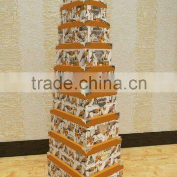 New Design Best Quality Christmas Hard Case Paper Box Kit Iron Handle