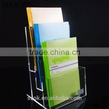 hot selling free standing clear acrylic brochure holder standee