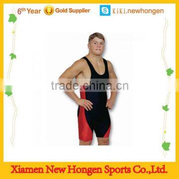 Sublimated wholesale wrestling singlet, men's lifting singlet