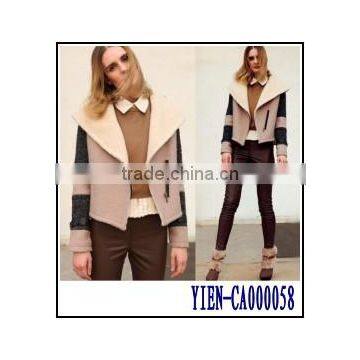 Super Nice Design Zipper Coat Europe Favorite Styles Women Short Coats