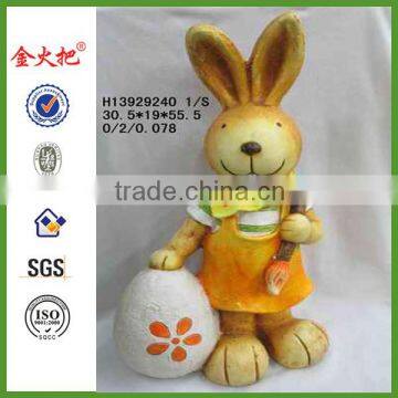 Decorative garden rabbit statue