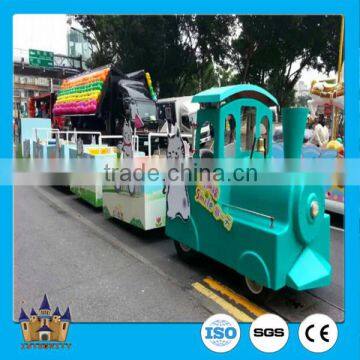 Amusement park electric trains trackless train ride classical train