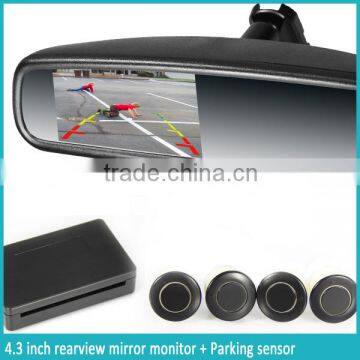 GERMID Parking Sensors System Rear View Mirror Monitor With Bi-bi Warning When Reverse photo-4