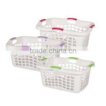 FLB 1770 White Body Handle Plastic Laundry Basket