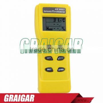 AZ8857 multifunction infrared thermometer air temperature and humidity triple