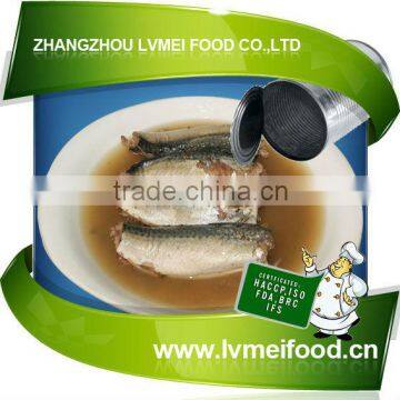 Canned sardines fish in oil