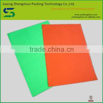 2015 best price adhesive fluorescent paper with BV certification