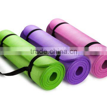Eco-friendly TPE NBR PVC Exercise Light Weight Yoga Mat With Carrying Strap