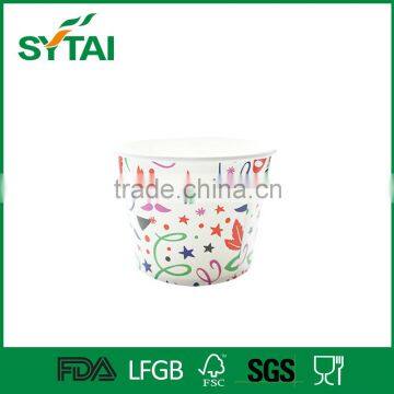 Recycle And Biodegradable Paper Ice Cream Cup / Custom Printed Ice Cream Paper Cup