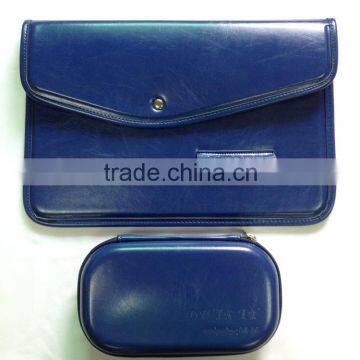 13 14 15 Inch Blue Color pu Coated Leather Eva Case for Pad