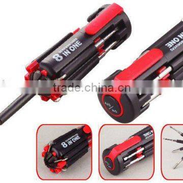 Multi function screwdriver with LED torch