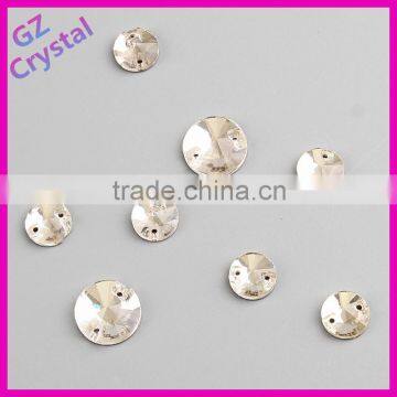 2015 New Fashion Flat Back Round Sew On Stone For Garment photo-3