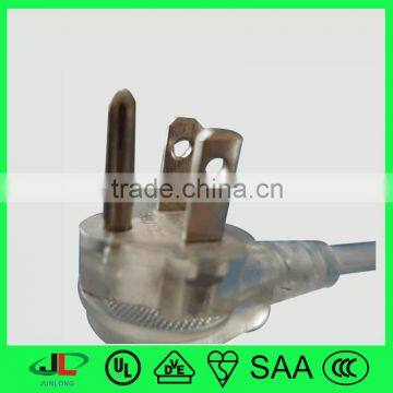 High quality ac power cable UL USA electrical 3 pin plug with cord