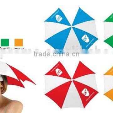 MSF Head Umbrella,sun hat head umbrella,hat shape umbrella