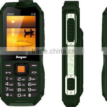 Made in China 2.4 Inch waterproof rugged mobilephone S500