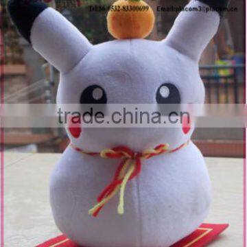 Cute High-quality Cheap Pokemon Center Holiday Gift Pikachu Kagami Mochi Ornament Plush Toy for Wholesale