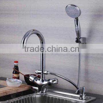 High pressure kitchen thermostatic faucet sink mixer water tap with shower hand